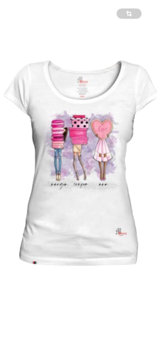 203624 MBrera t-shirt graphique macarons