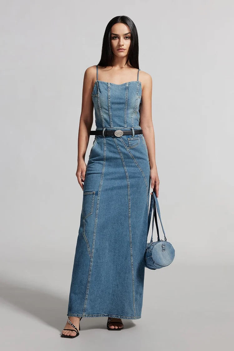 201524 Miss Sixty robe longue en denim