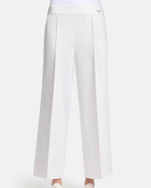 266015 Cambio pantalon droit fluide à taille élastique