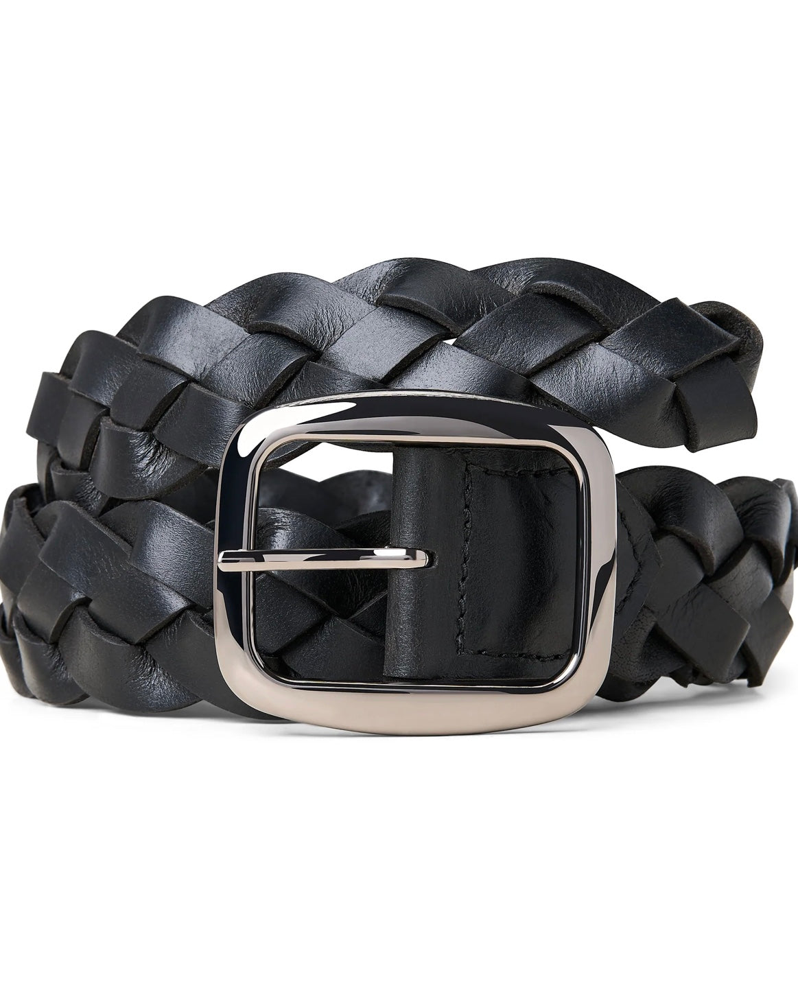 265415 ECO7 ceinture tressée cuir noire