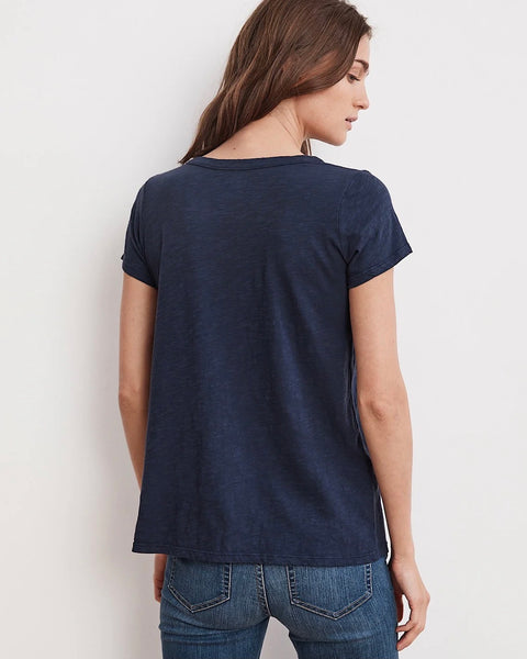 267115 Velvet t-shirt col rond